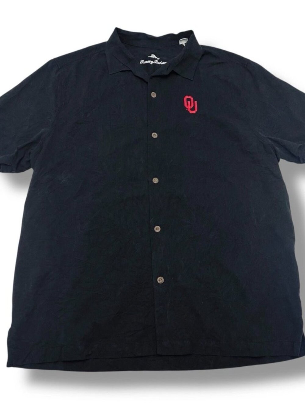 Tommy Bahama Oklahoma Sooners 100% Silk Shirt - Picture 2 of 9